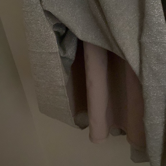 Anthropologie Elevenses Silver Metallic Luna Pleated Dress size 6 dressy - Picture 8 of 14